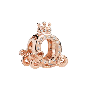 Rose Gold-Color Carriage Bead Charm