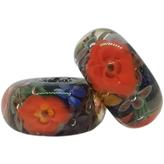 Mexican Floral Murano Bead