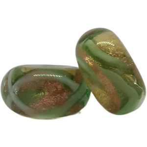 Gold With Green Murano Bead