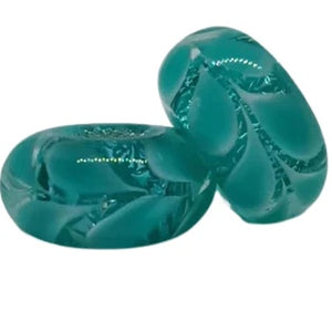Turquoise Leaf Murano Bead