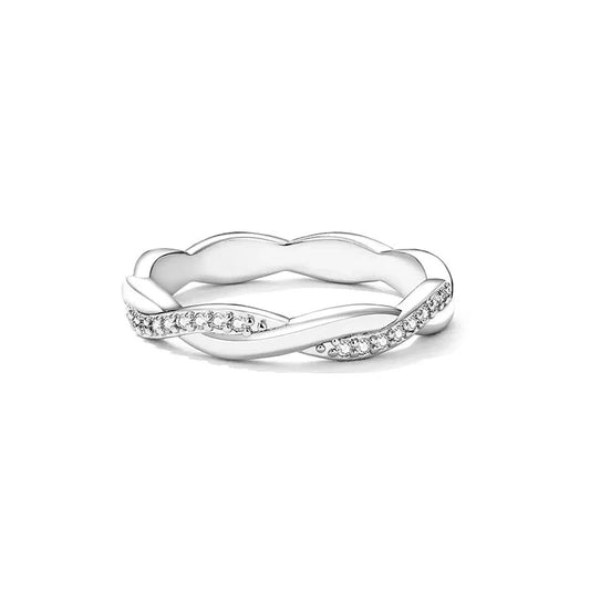 Twisted Cz Ring