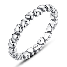 Load image into Gallery viewer, 925 Sterling Silver Stackable Trail of Hearts Ring