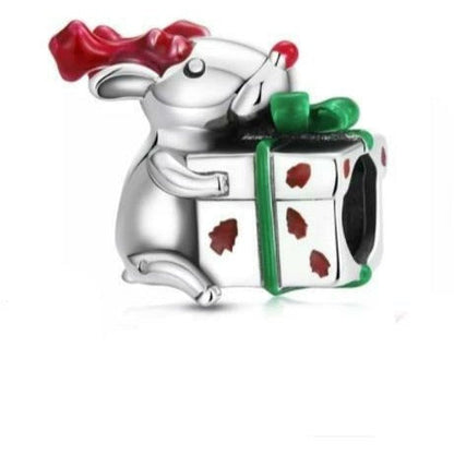 Christmas Gifting Reindeer Bead Charm