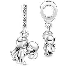Load image into Gallery viewer, 925 Sterling Silver Wedding Couple Dangle Charm