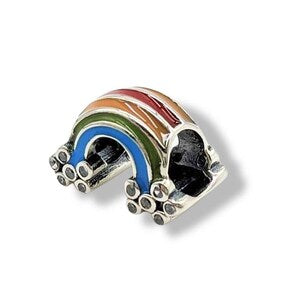925 Sterling Silver Color Full Rainbow Bead Charm