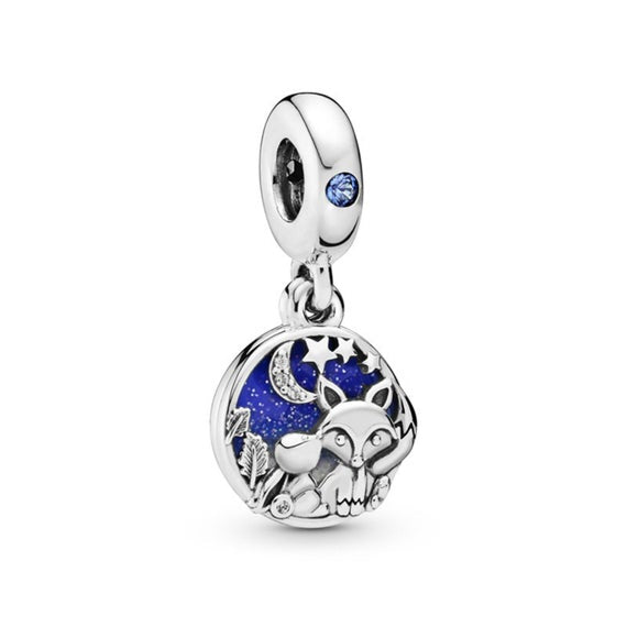 925 Sterling Silver Fox and the Rabbit Dangle Charm