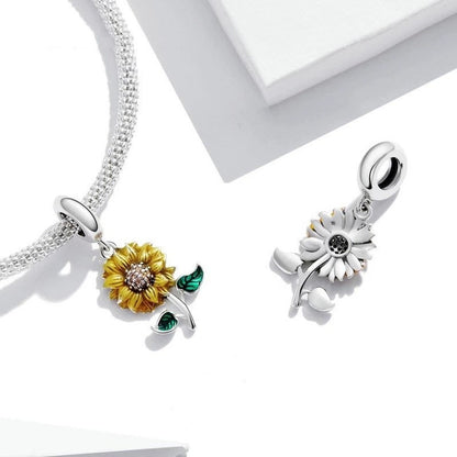 Yellow Sunflower Dangle Charm