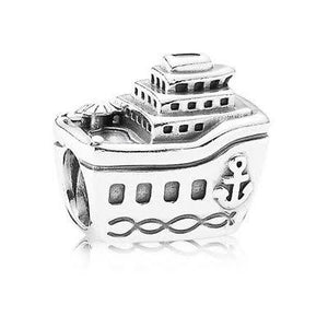 925 Sterling Silver Cruise Ship Bead Charm