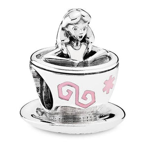 925 Sterling Silver Alice in Wonderland Tea Cup Charm