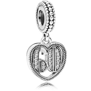 925 Sterling Silver 60 and Fabulous Dangle Charm