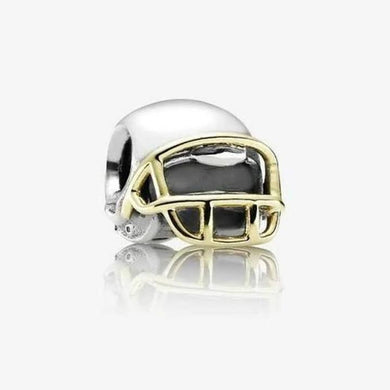 925 Sterling Silver Football Helmet Bead Charm