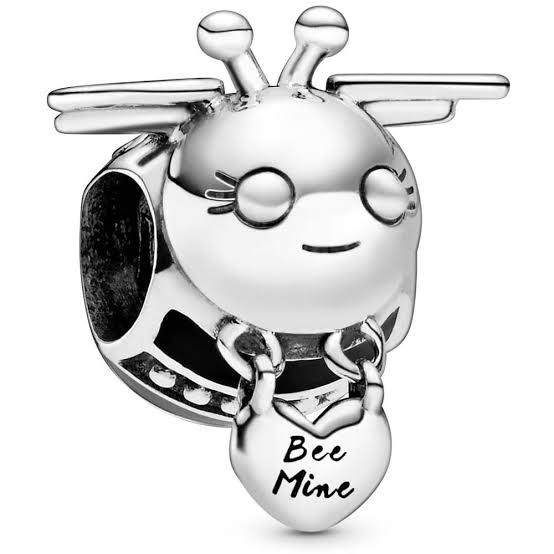 925 Sterling Silver Black and Silver Bee Mine Bead Charm