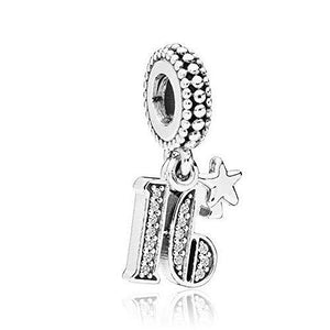 925 Sterling Silver 16 and Fabulous Dangle Charm