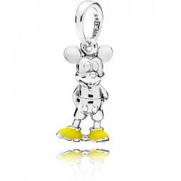 925 Sterling Silver Mickey Mouse Yellow Shoes Dangle Charm