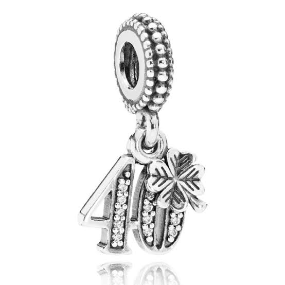 925 Sterling Silver 40 and Fabulous Dangle Charm