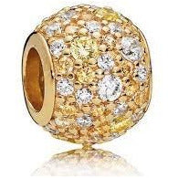 Gold Plated CZ Bead Charm