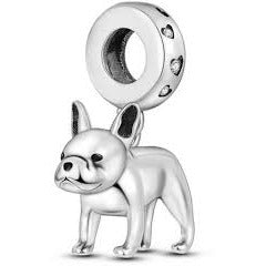 925 Sterling Silver French Bulldog Dangle Charm