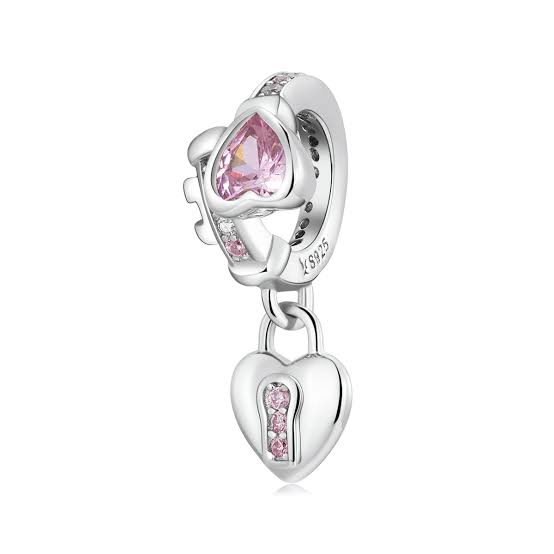Padlock and Heart Key Bead Charm