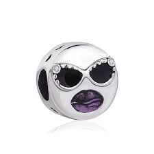 925 Sterling Silver Sun Glasses and Fabulous bead Charm