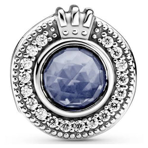 925 Sterling Silver Blue Charm