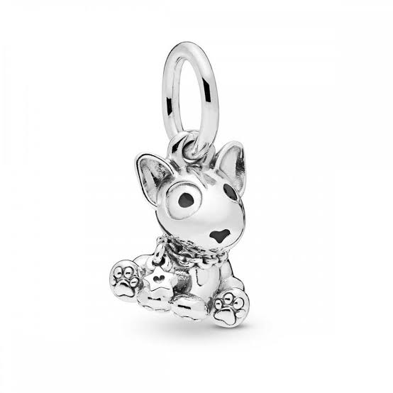 925 Sterling Silver Bull Terrier Puppy Dangle Charm