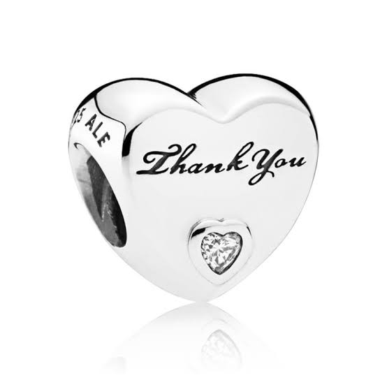 925 Sterling Silver Thank You Bead Charm