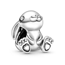 Load image into Gallery viewer, 925 Sterling Silver Cute Rabbit Bead Charm