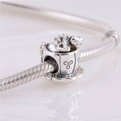 "Be Mine" Mouse in a Teacup Bead Charm