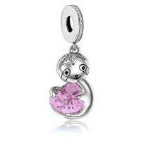 925 Sterling Silver Dangle Sloth Charm