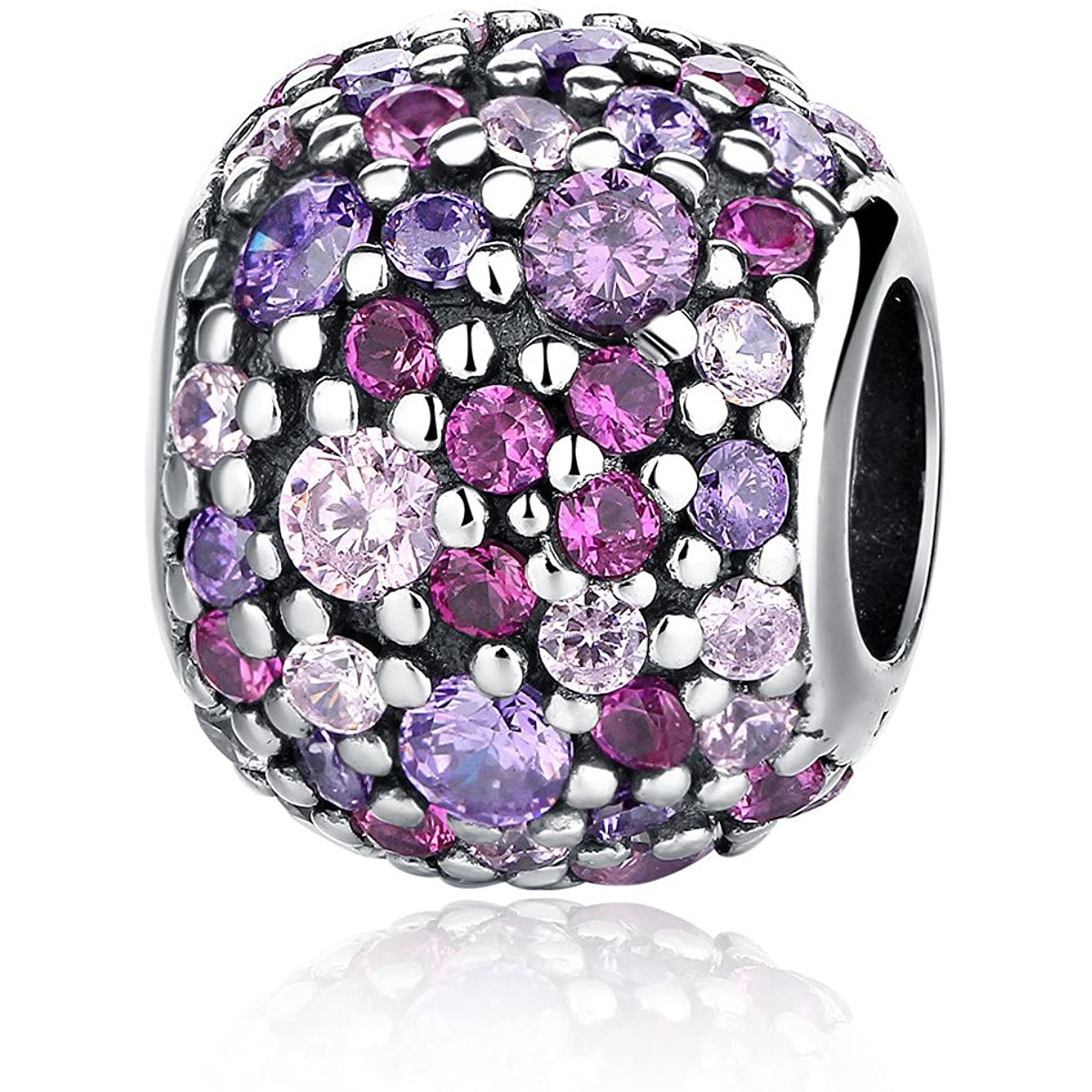 CZ Pink Bead Charm