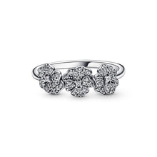 Load image into Gallery viewer, 925 Sterling Silver Triple Pansy Flower Ring