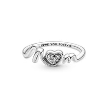 Load image into Gallery viewer, 925 Sterling Silver Mom Heart Ring