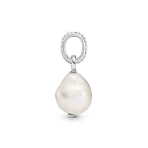 925 Sterling Silver Freshwater Pearl Dangle Charm