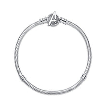 Load image into Gallery viewer, 925 Sterling Silver Avengers Logo Clasp Snake Chain Bracelet