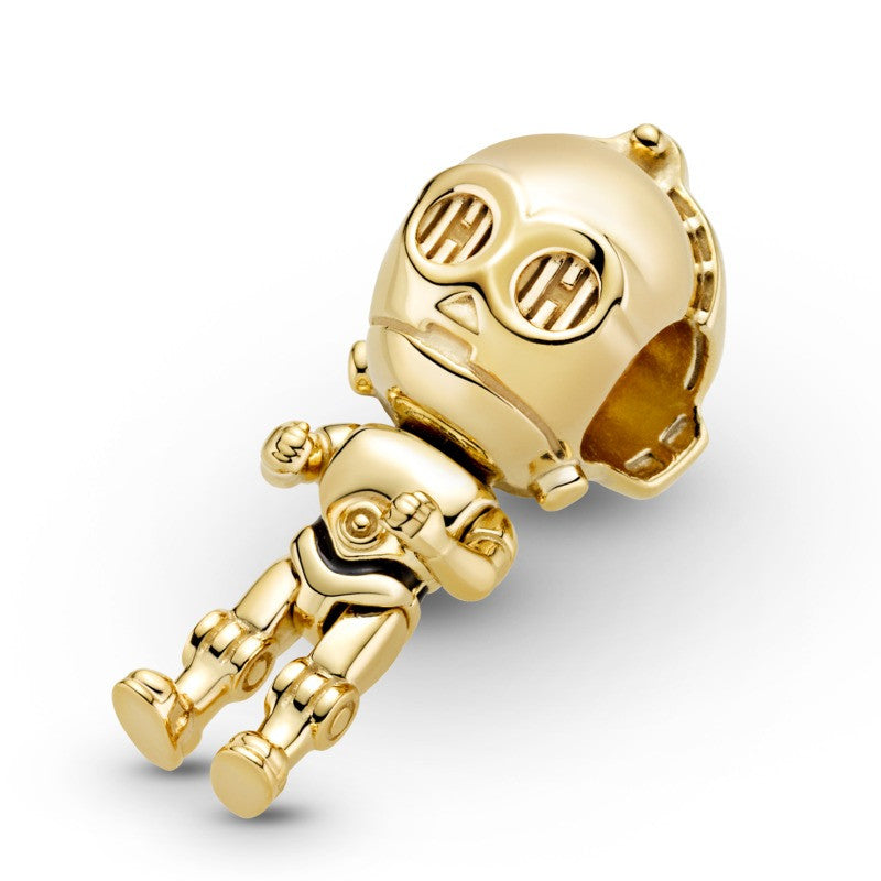925 Sterling Silver C-3P0 Bead Charm