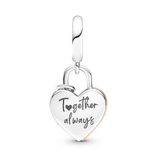 Load image into Gallery viewer, 925 Sterling Silver &quot;Together Always&#39;&#39; Dangle Charm