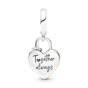 925 Sterling Silver "Together Always'' Dangle Charm