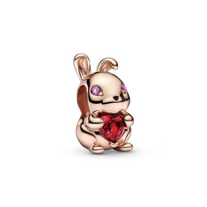 Rose Gold Plated Some Bunny Loves You Charm Bead Charm