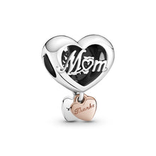 Load image into Gallery viewer, 925 Sterling Silver Thank you for being there Mom Bead Charm