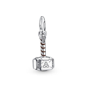 925 Sterling Silver Thor's Hammer Dangle Charm