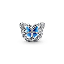 Load image into Gallery viewer, 925 Sterling Silver Blue Butterfly Bead Charm