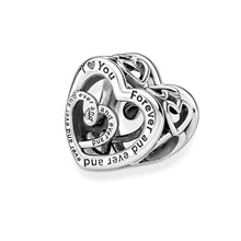 Load image into Gallery viewer, 925 Sterling Silver Entwined Infinity Hearts Bead Charm