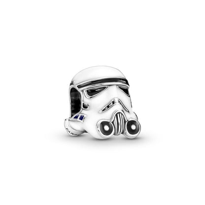 White Enamel Storm Trooper Bead Charm