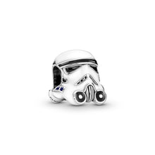 Load image into Gallery viewer, 925 Sterling Silver White Enamel Storm Trooper Bead Charm