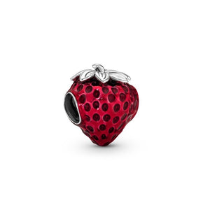 925 Sterling Silver Stawberry Bead Charm