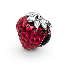 Load image into Gallery viewer, 925 Sterling Silver Stawberry Bead Charm