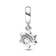 Load image into Gallery viewer, 925 Sterling Silver Paw Print On My Heart Cz Dangle Charm