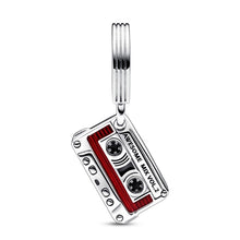 Load image into Gallery viewer, 925 Sterling Silver Guardians of the Galaxy Cassette Tape Dangle Charm