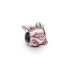 Load image into Gallery viewer, 925 Sterling Silver Flying Unicorn Pig Bead Charm
