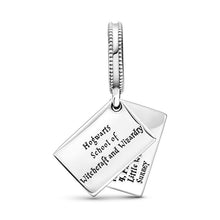 Load image into Gallery viewer, 925 Sterling Silver Harry Potter Hogwarts Acceptance Letter Dangle Charm